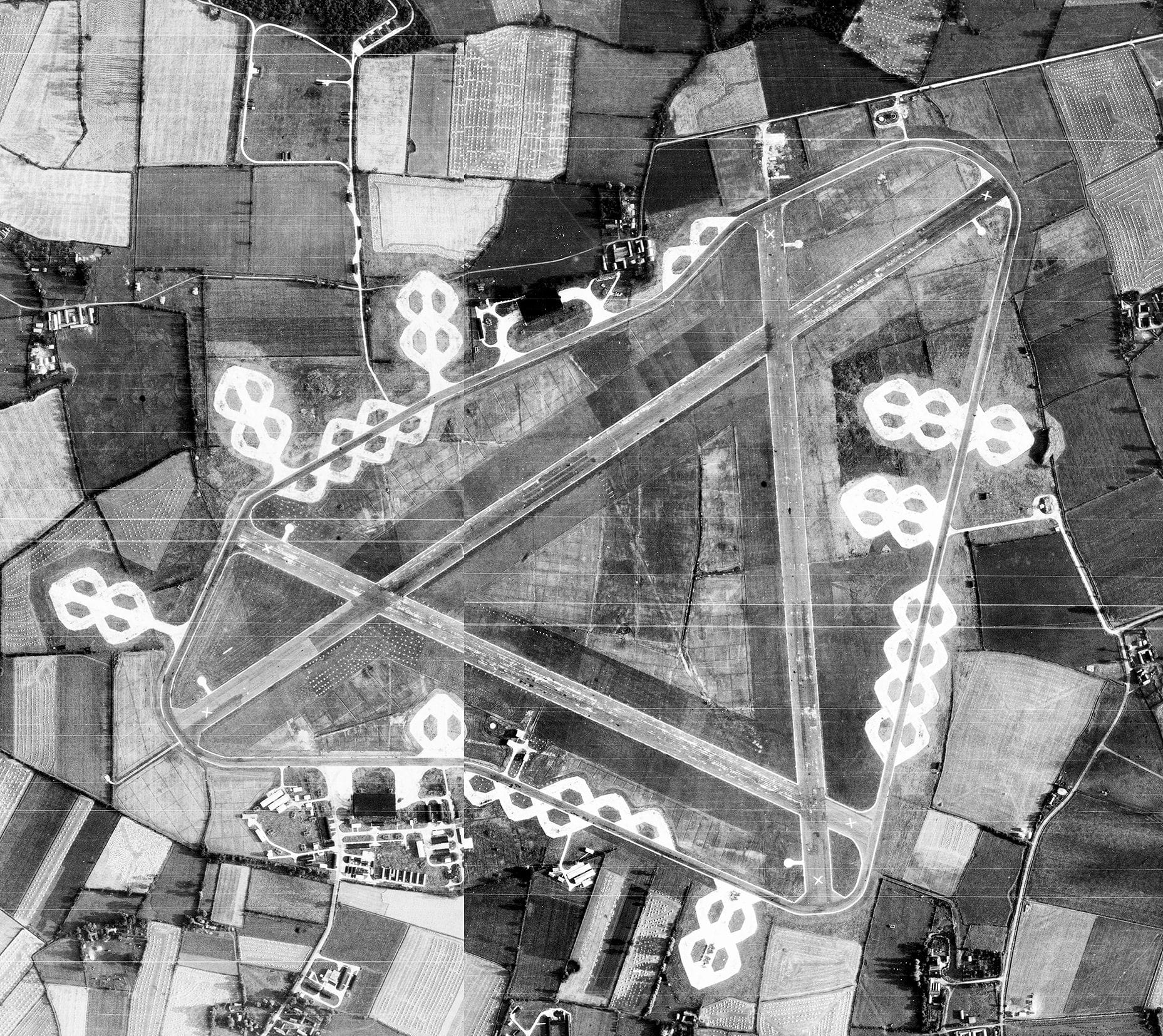 A map of the airfield