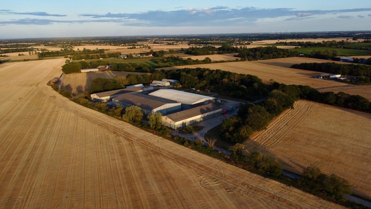 The technical site taken by drone